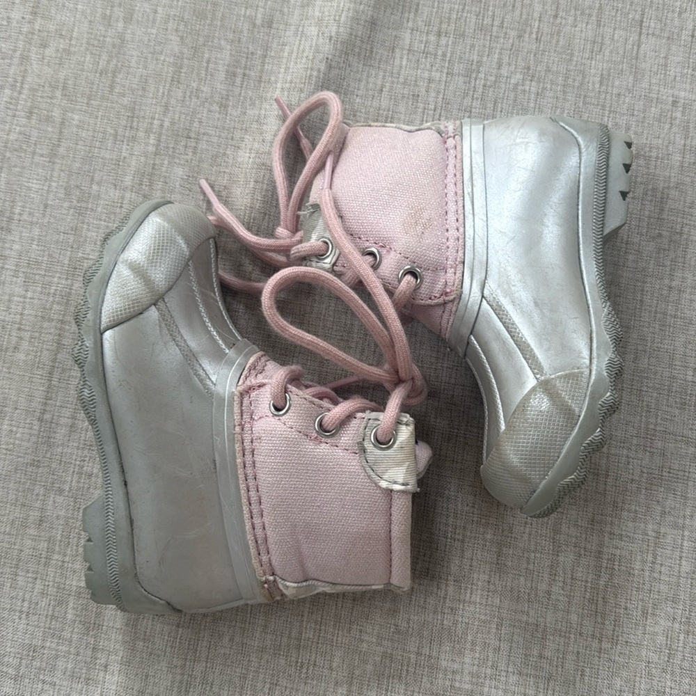 Sperry Duck Boots Waterproof sparkle Toddler Girls size 6‎ rain waterproof - Picture 2 of 12